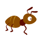 Скачать PNG картинку на прозрачном фоне Детский нарисованный муравей, вид сбоку