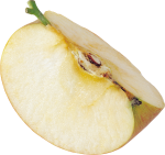 Скачать PNG картинку на прозрачном фоне Долька желтого яблока