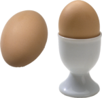 Скачать PNG картинку на прозрачном фоне Два яйца и одна пашотница
