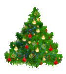 Скачать PNG картинку на прозрачном фоне елка новогодняя с пышными ветками и шарами