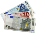 Скачать PNG картинку на прозрачном фоне Евро банкноты