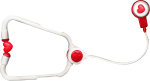 Скачать PNG картинку на прозрачном фоне Игрушка, стетоскоп детский пластиковый бело-красный
