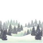 Скачать PNG картинку на прозрачном фоне Иллюстрация елок в зимнем лесу
