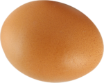 Скачать PNG картинку на прозрачном фоне Коричневое яйцо, вид сбоку