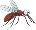 Скачать PNG картинку на прозрачном фоне Коричневый мультяшный комар