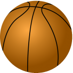 Скачать PNG картинку на прозрачном фоне Коричневый нарисованный баскетбольный мяч