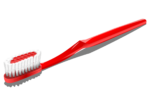 Скачать PNG картинку на прозрачном фоне Красная нарисованная зубная щетка