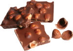 Скачать PNG картинку на прозрачном фоне Кууски шоколада с цельным орехом
