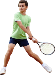 Скачать PNG картинку на прозрачном фоне Мальчик отбивает ракеткой для большого тенниса