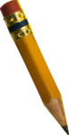 Скачать PNG картинку на прозрачном фоне Малененький карандаш заточенный с ластиком