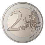 Скачать PNG картинку на прозрачном фоне Монета, два евро