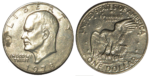 Скачать PNG картинку на прозрачном фоне Монета один доллар, 1976 года