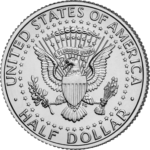 Скачать PNG картинку на прозрачном фоне Монета в пол доллара, нарисованная