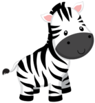 Скачать PNG картинку на прозрачном фоне Мультяшная нарисованная маленькая зебра