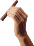 Скачать PNG картинку на прозрачном фоне Мужская рука держит сигару