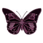 Скачать PNG картинку на прозрачном фоне Нарисованная бабочка со стразами вид сверху