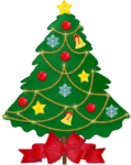 Скачать PNG картинку на прозрачном фоне нарисованная елка, новогодняя, с укражениями