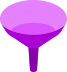 Скачать PNG картинку на прозрачном фоне Нарисованная фиолетовая воронка