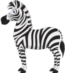 Скачать PNG картинку на прозрачном фоне Нарисованная маленькая зебра стоит боком