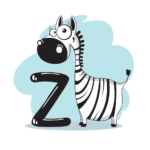 Скачать PNG картинку на прозрачном фоне Нарисованная мультяшная смешная зебра