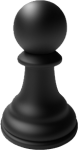 Скачать PNG картинку на прозрачном фоне Нарисованная пешка, шахматная фигура, черная