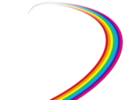 Скачать PNG картинку на прозрачном фоне Нарисованная радуга, сннизу вверх