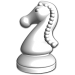 Скачать PNG картинку на прозрачном фоне Нарисованная шахматная фигура конь, белый