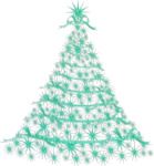 Скачать PNG картинку на прозрачном фоне нарисованная,елка из снежинок