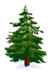 Скачать PNG картинку на прозрачном фоне нарисованная,снежная елка