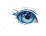 Скачать PNG картинку на прозрачном фоне Нарисованный глаз, голубой