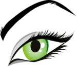 Скачать PNG картинку на прозрачном фоне Нарисованный глаз с зеленым зрачком