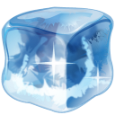 Скачать PNG картинку на прозрачном фоне Нарисованный кубик льда, с бликами