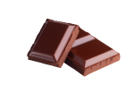 Скачать PNG картинку на прозрачном фоне Несколько кусочков шоколада лежат рядом