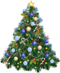 Скачать PNG картинку на прозрачном фоне Новогодняя елка с шарами