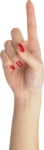 Скачать PNG картинку на прозрачном фоне Один палец, указательный, женская рука