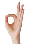Скачать PNG картинку на прозрачном фоне Окей, или большой и указательный палец в виде кольца