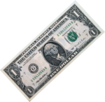 Скачать PNG картинку на прозрачном фоне one dollar, один доллар