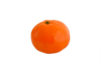 Скачать PNG картинку на прозрачном фоне Оранжевый спелый мандарин, вид сбоку