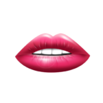 Скачать PNG картинку на прозрачном фоне Приоткрытые нарисованные розовые губы