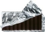 Скачать PNG картинку на прозрачном фоне Раскрытая упаковка черного шоколада