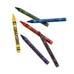 Скачать PNG картинку на прозрачном фоне Разбросанные разноцветные восковые карандаши