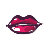 Скачать PNG картинку на прозрачном фоне Розовые губы нарисованные кистью