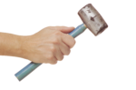 Скачать PNG картинку на прозрачном фоне Рука с молотком