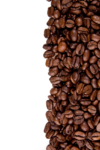 Скачать PNG картинку на прозрачном фоне С правой стороны горка кофейных зерен