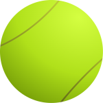 Скачать PNG картинку на прозрачном фоне Салатовый мяч нарисованный для большого тенниса