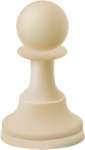Скачать PNG картинку на прозрачном фоне Шахматная фигура, белая пешка