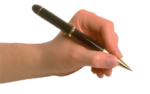 Скачать PNG картинку на прозрачном фоне Шариковая ручка в руке
