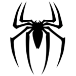 Скачать PNG картинку на прозрачном фоне Силуэт паука, иконка, вид сверху
