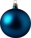 Скачать PNG картинку на прозрачном фоне синий елочный шар