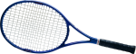 Скачать PNG картинку на прозрачном фоне Синяя ракетка для большого тенниса с черной ручкой